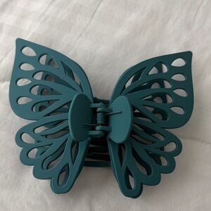 Teal Butterfly Hair Clip